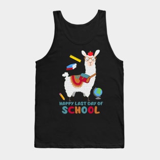 Cute Happy Last Day OF School-Llama Vintage Tank Top